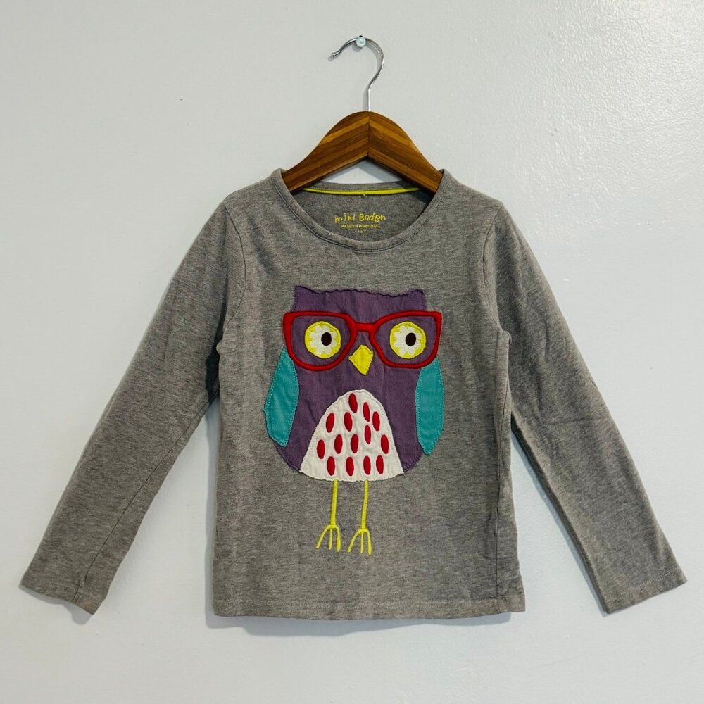 Boden Gray Owl Shirt